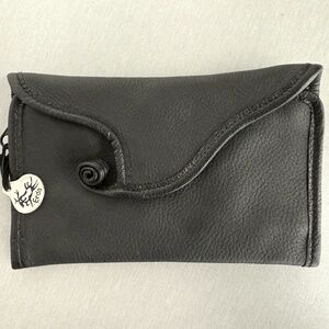 Handmade Black Leather Women's Wallet by Erda in Cambridge Maine